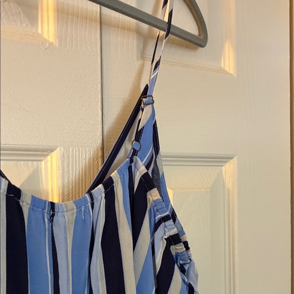 Eyeshadow Blue, White, & Yellow Jumpsuit - Picture 5 of 7